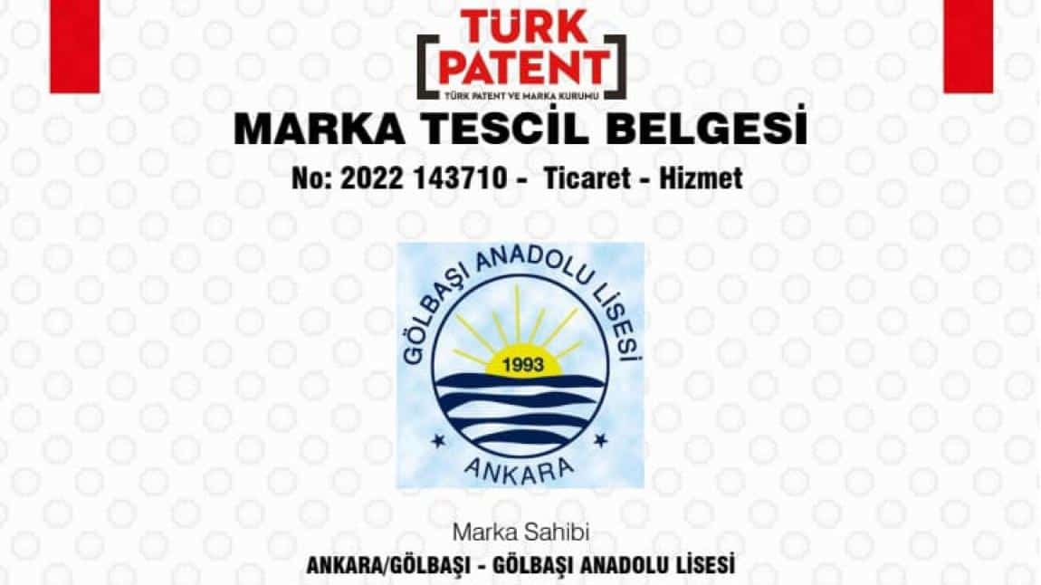 TURK PATENT MARKA TESCİL BELGESİ