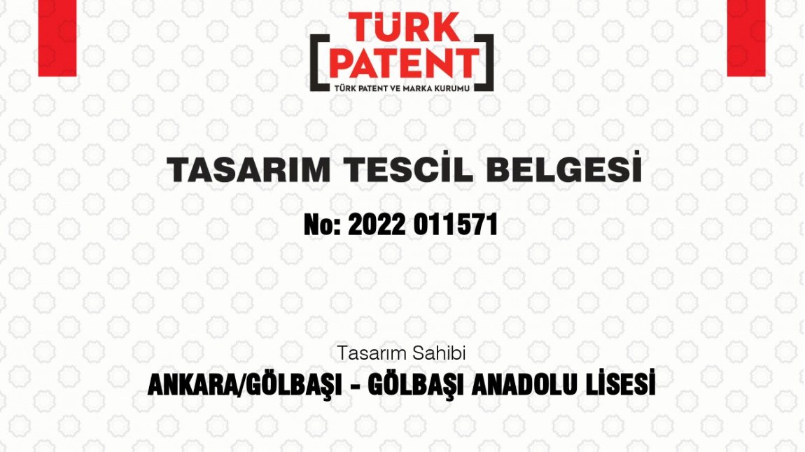 Tasarım Tescil Belgesi